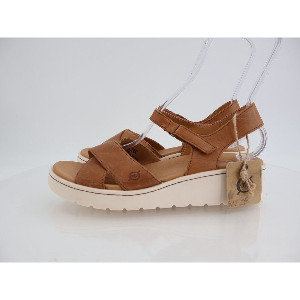 Born Brown and Cream Women's Sandals - Picture 5 of 11